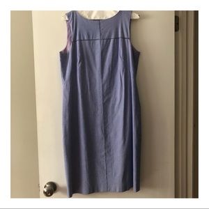Women’s linen blend shell dress in pretty blue